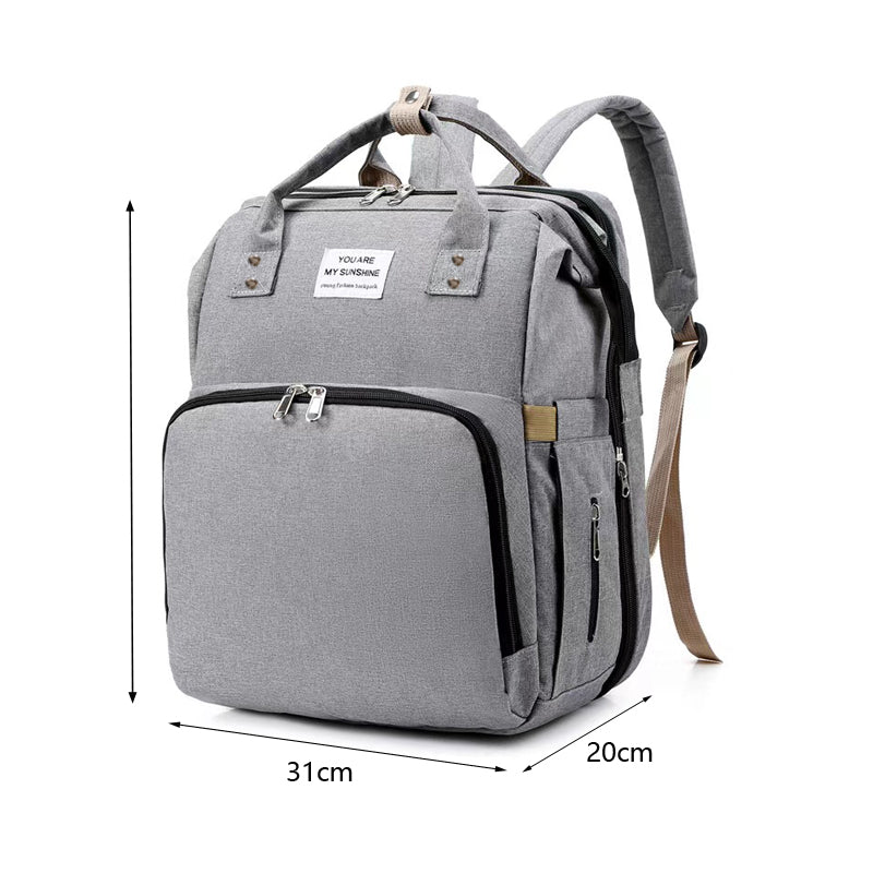 Mochila Parental 3 en 1 · Pañalera con Cuna y Mudador Portátil - Imagen 2