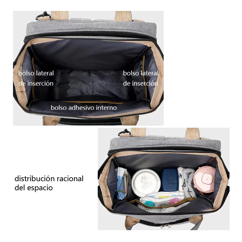 Mochila Parental 3 en 1 · Pañalera con Cuna y Mudador Portátil - Imagen 7